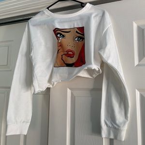 Crying girl long sleeve